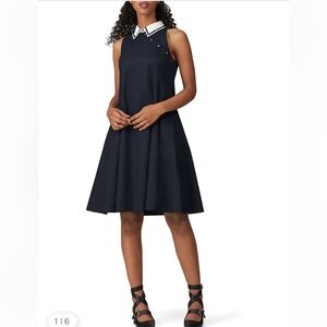 ADEAM
A Line Sailor Dress Navy Blue Kids Dress with White Collar